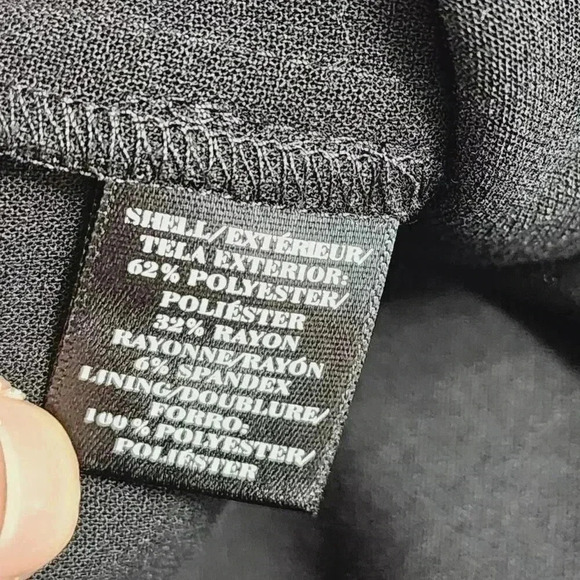 Ann Taylor Cap Sleeve Midi Dress 8 Black Ruffle Details work career - Picture 7 of 9